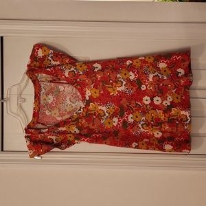 Loft Outlet Floral Flutter Sleeve Top